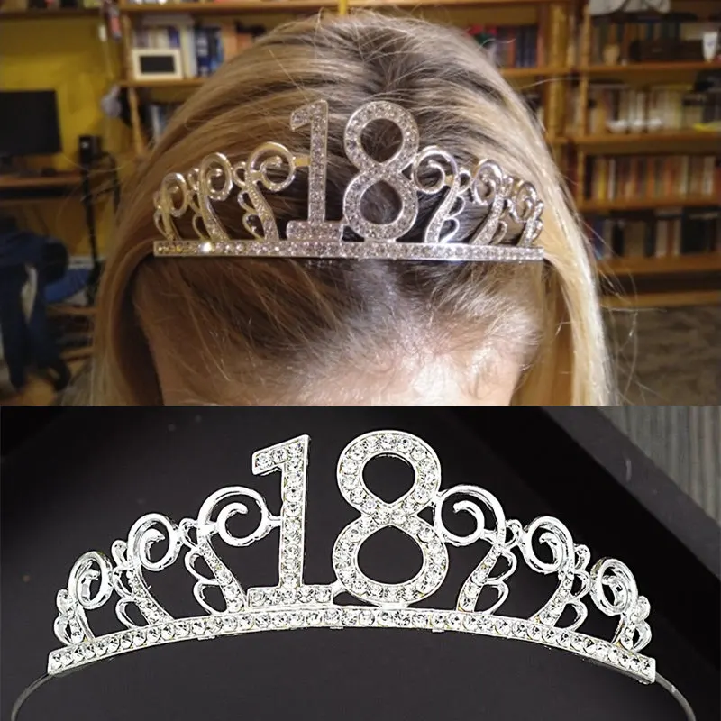 FORSEVEN Fashion Hollow Tiaras Crown Hair Accessories Women Girls 18 Birthday Hairband Headwear Cake Baking Jewelry Decoration | Украшения