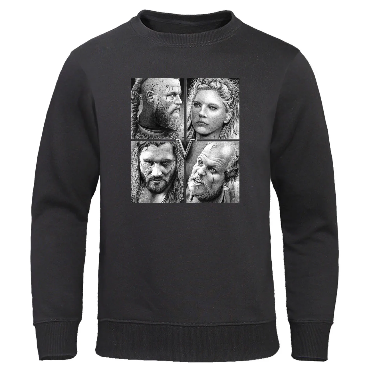 Осень Зима толстовка с капюшоном Vikings пуловер хип хоп бренд Горячая ТВ шоу Viking