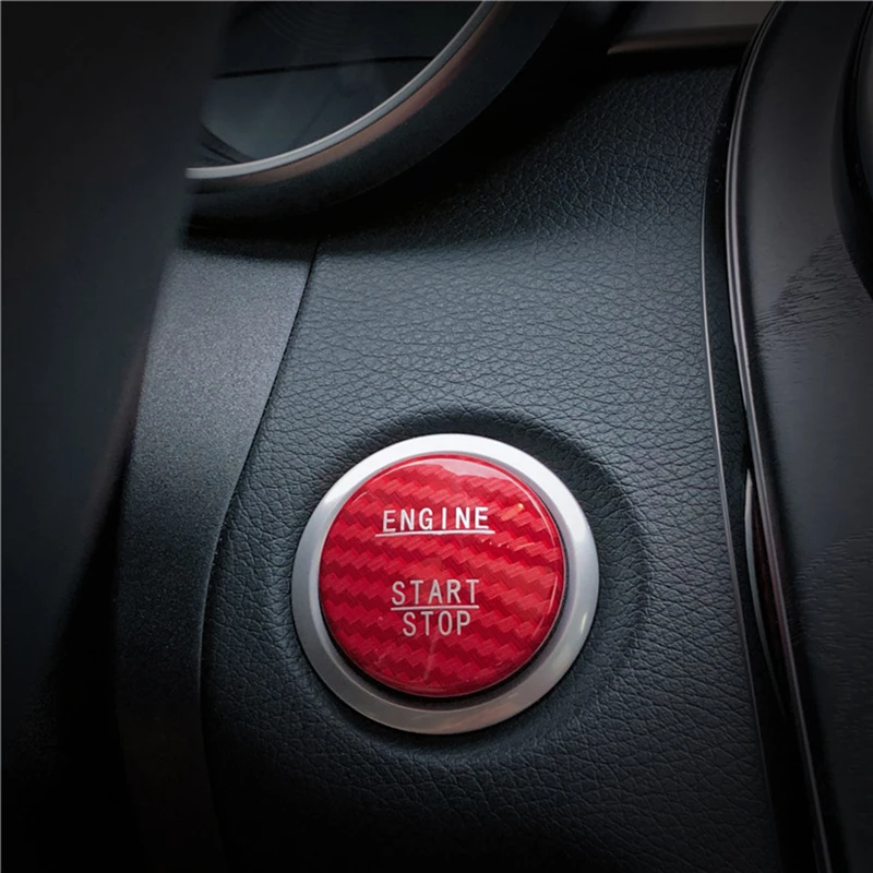 Наклейка на кнопку зажигания из углеродного волокна для автомобилей Mercedes Benz C-class