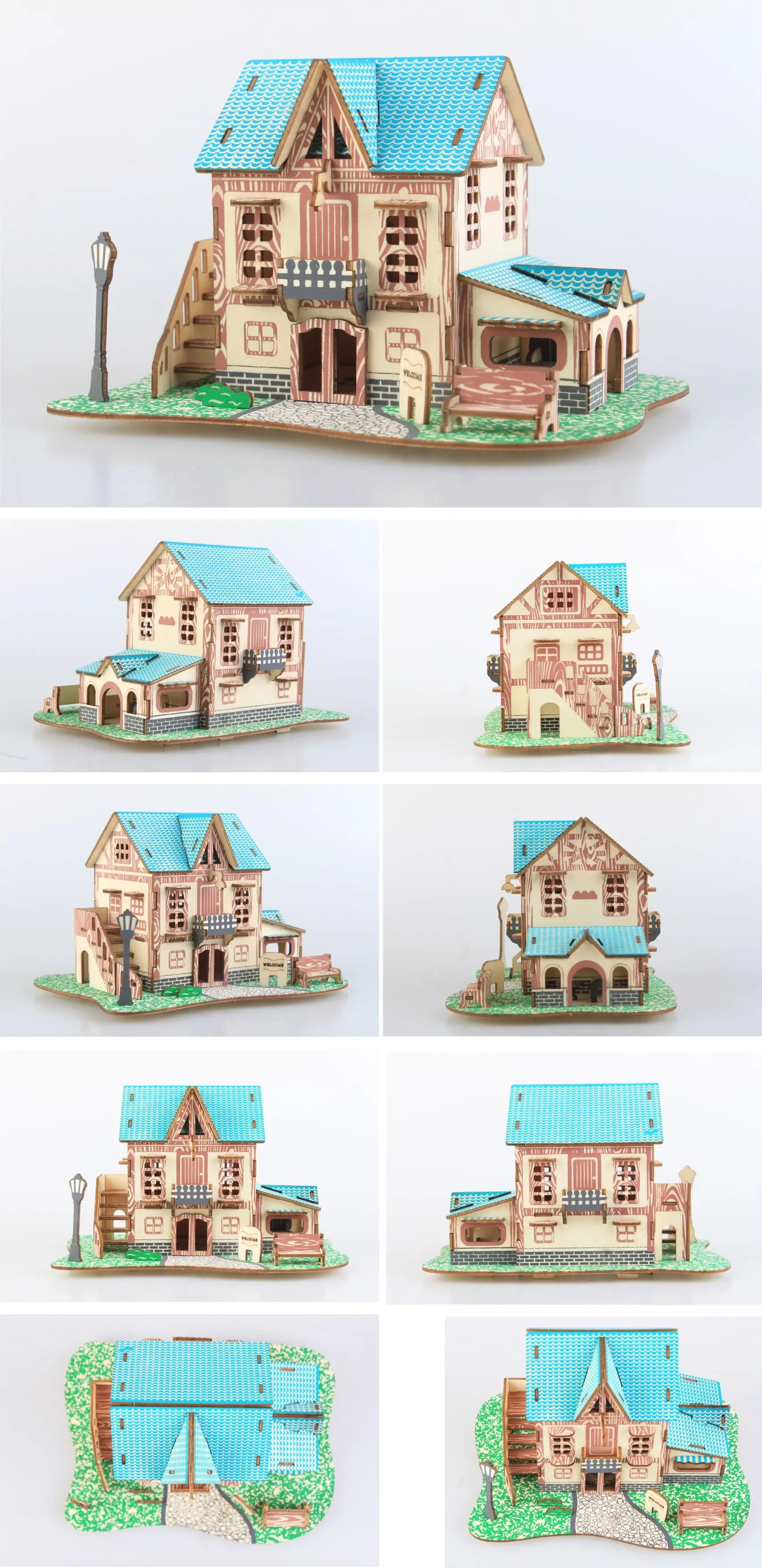 Сборочный Набор DIY строительные 3D деревянные игрушки звездное небо ИНН кукольный домик головоломка мини деревянные модели игрушки для детей Детские аксессуары