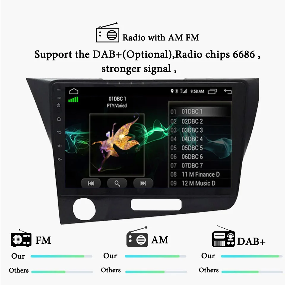 9-дюймовый Android 10 для Honda CRZ CR-Z 2010-2016 Автомобильное радио Автомотиво DVD Мультимедиа-плеер Авто Стерео GPS Навигация.