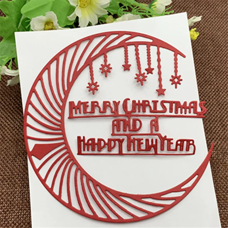 Металлическая Форма для скрапбукинга Merry Christmas Moon Star Goddess металлический режущий