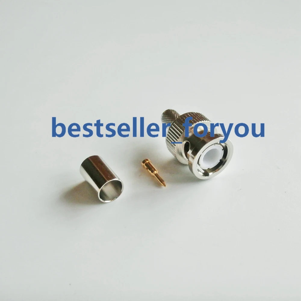BNC male Q9 plug crimp для RG8X RG 8X LMR240 RG59 кабель прямой RF соединитель|Соединители| |
