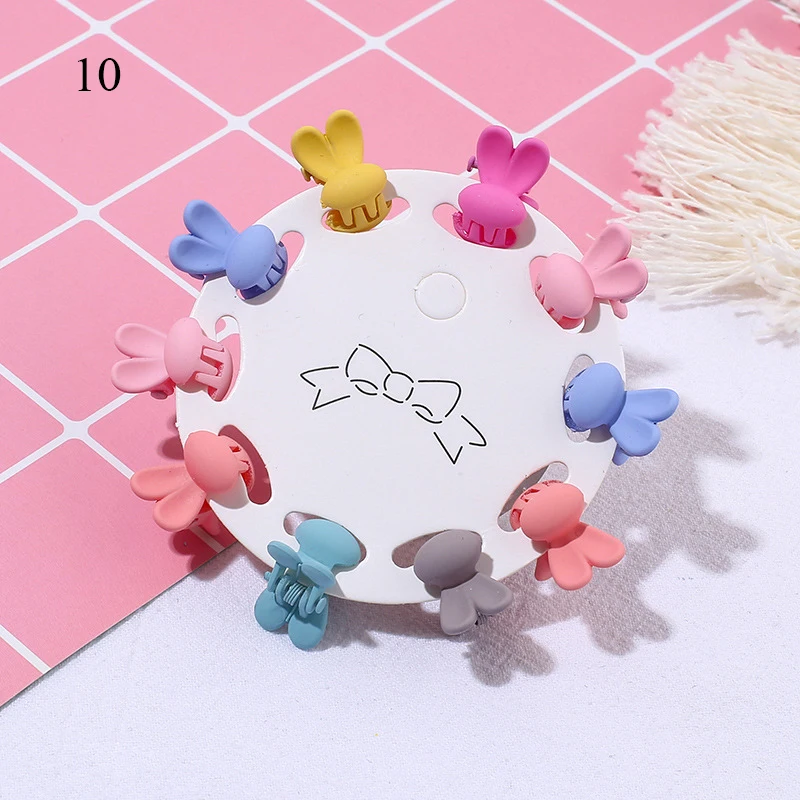 

10Pcs Small Baby Girls Mini Hairpin Mix Color Hair Claw Clips For Kids Hairpins Headwear Hair Accessories Hair Crab Clamps