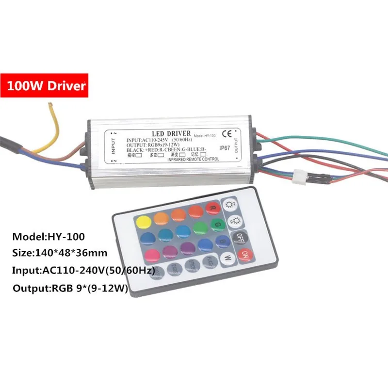 ASMT светодиодный 10 Вт 20 30 50 100 RGB водонепроницаемый IP67 высокий драйвер AC110 245V вход