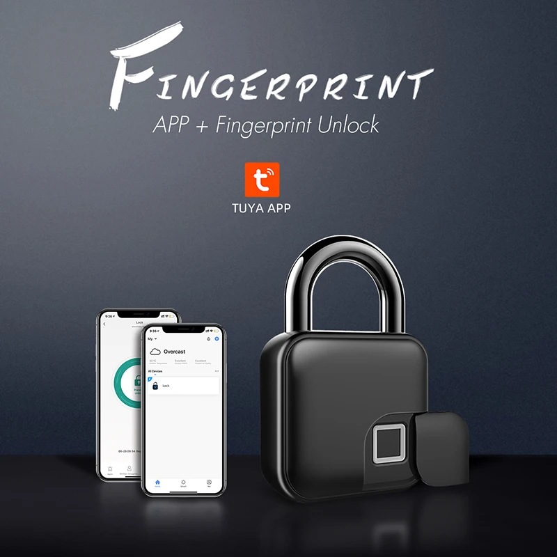 

Mini Tuya L3 Smart Keyless Fingerprint Padlock USB Rechargeable Anti-Theft Security Lock IP65 Waterproof Door Luggage Case Lock
