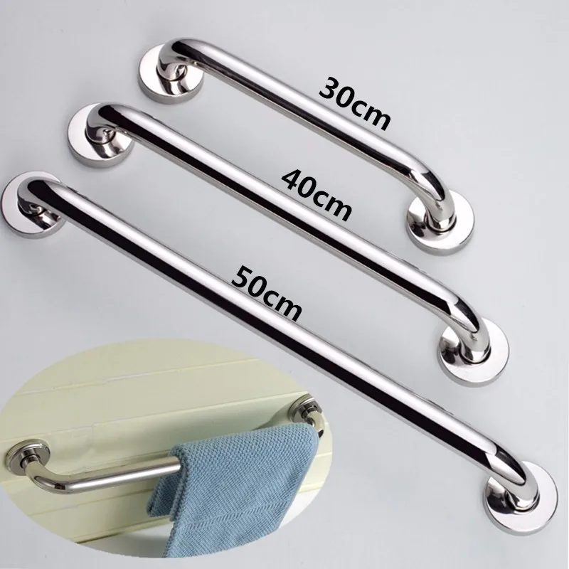 

New Bathroom Tub Toilet Stainless Steel Handrail Grab Bar Shower Safety Support Handle Towel Rack(50cm)