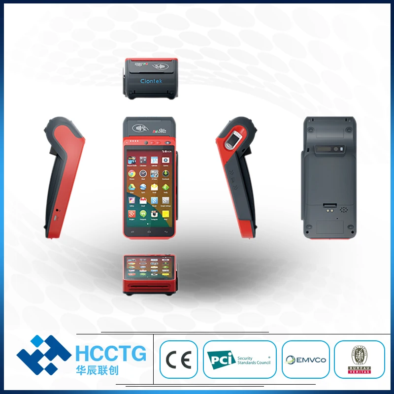 4GHandheld pos terminal all in one EMV PCI Android with touch screen GPRS bluetooth WIFI barcode and QRcode scanner Printer Z100 |