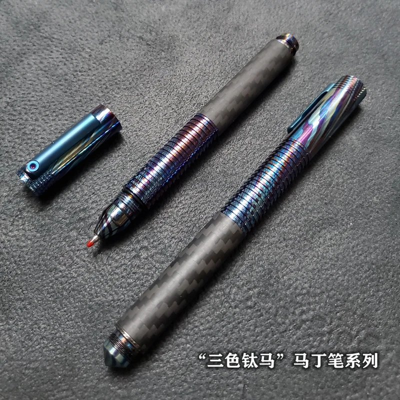 Online Mack Walker Kualitas Tinggi Timascus Pena Taktis Pertahanan Diri Pena Dengan 0.7Mm Isi Ulang