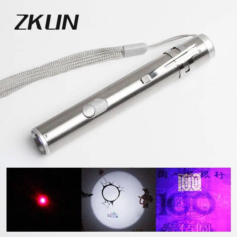 HiMISS 3 в 1 Мини Фиолетовый светильник USB зарядка флэш-светильник детектор подделок