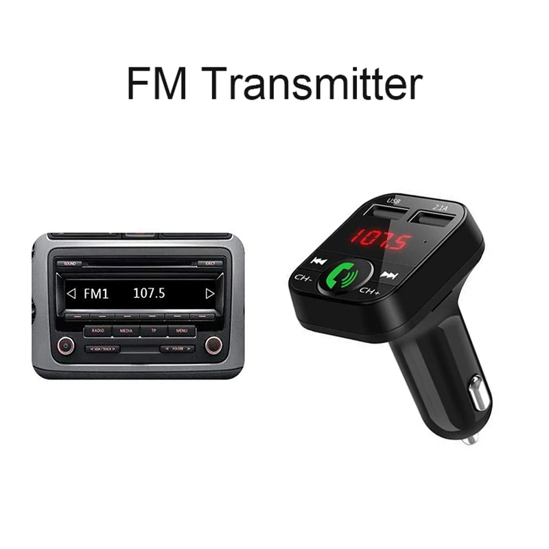 Автомобильный комплект беспроводной гарнитуры Bluetooth FM передатчик ЖК MP3 плеер USB