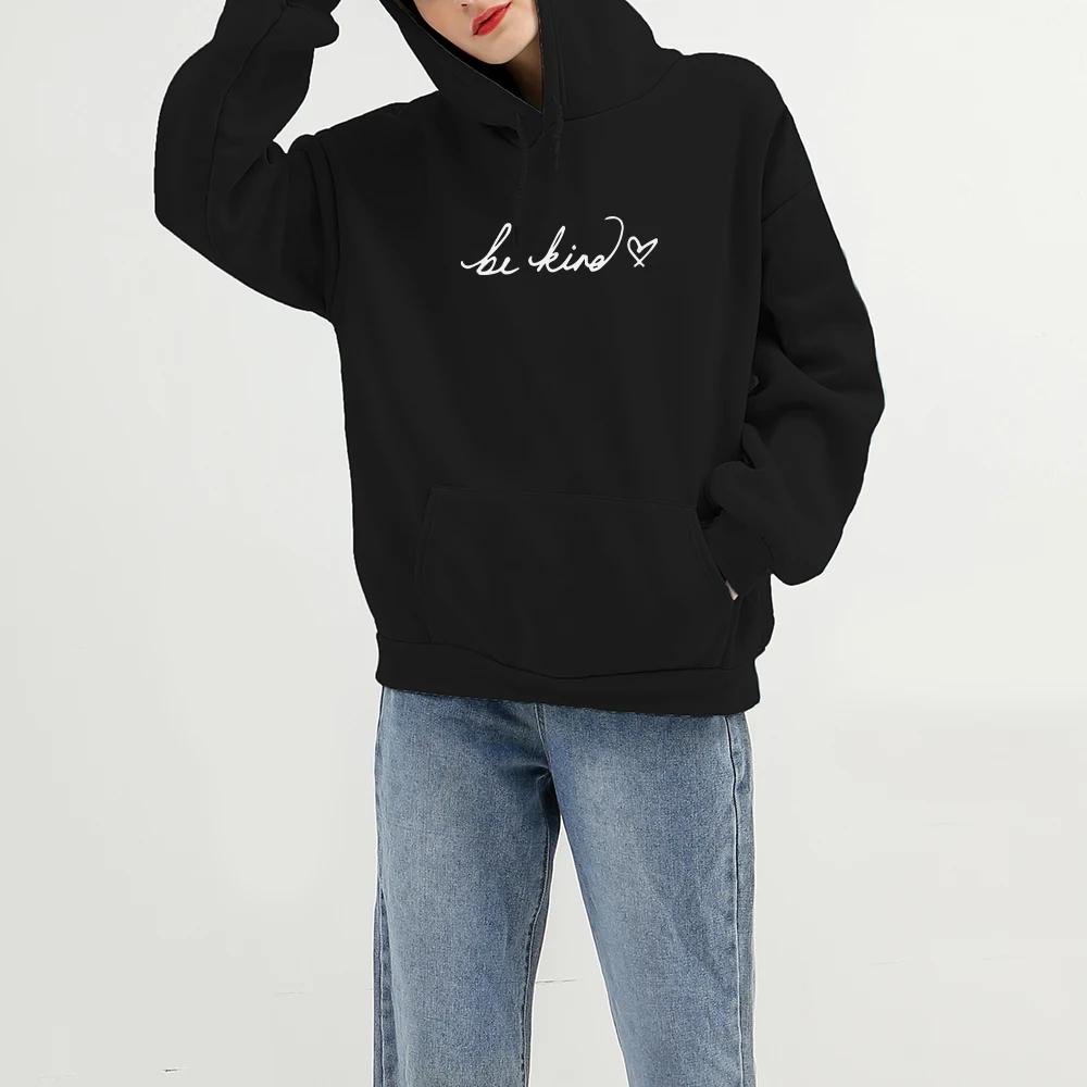 

Женская толстовка с капюшоном и надписью, в Корейском стиле