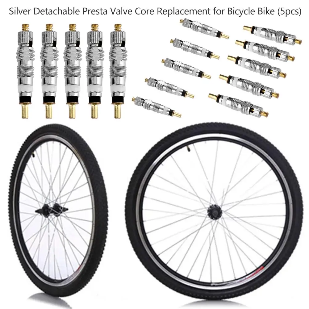 Silver Detachable Presta Valve Core Replacement for Bicycle MTB/Road Bike | Спорт и развлечения
