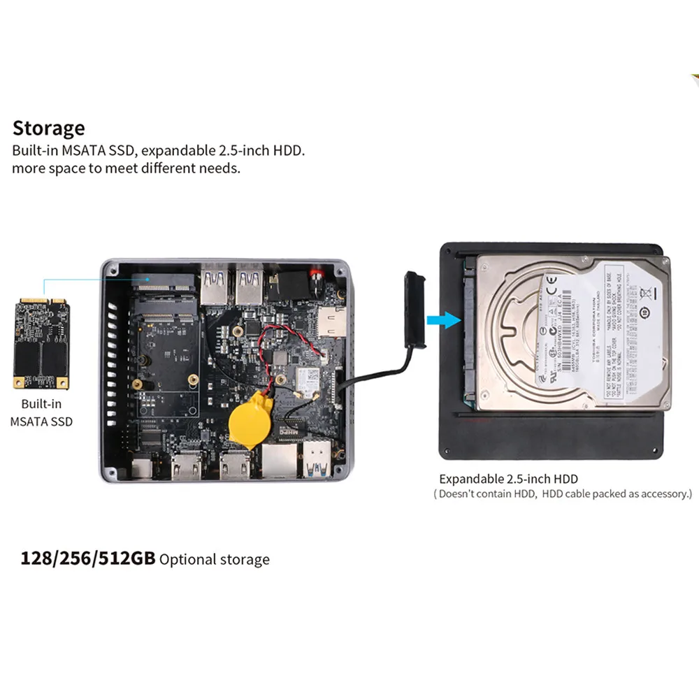 Beelink Gemini X55 Мини ПК J5005 Windows 10 8 Гб LPDDR4 256/512 ГБ 2 4 ГГц + Wi Fi 5 WI FI * HDMI BT4.0 Поддержка и