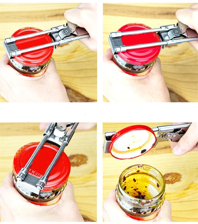 Профессиональный Портативный Регулируемый Ручной консервный нож из нержавеющей