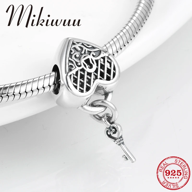 Женские серебряные подвески с замком ключ к моему сердцу бусины на День святого