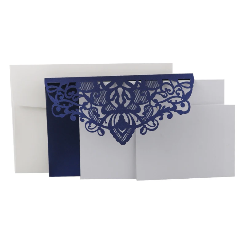100 шт. элегантная лазерная резка свадебные приглашения открытка на день рождения