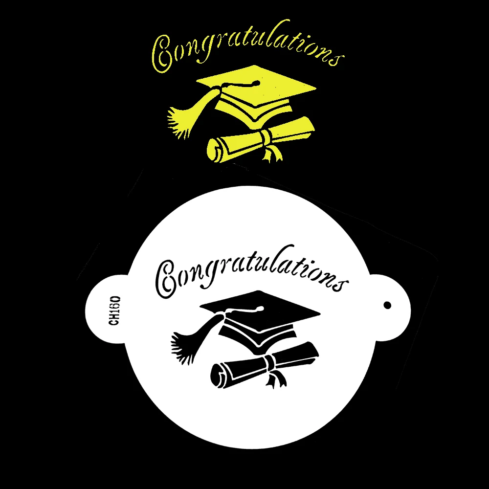 Выпускной доктор шляпа форма торта трафарет торт дизайн пластиковый шаблон