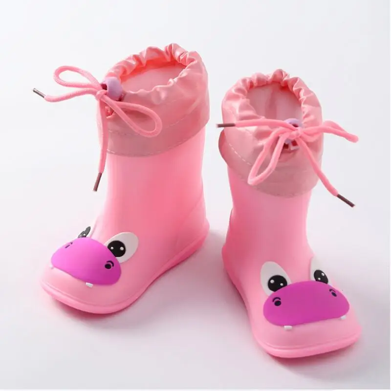 Дождевые ботинки для мальчиков и девочек сапоги от дождя из ПВХ водяная обувь
