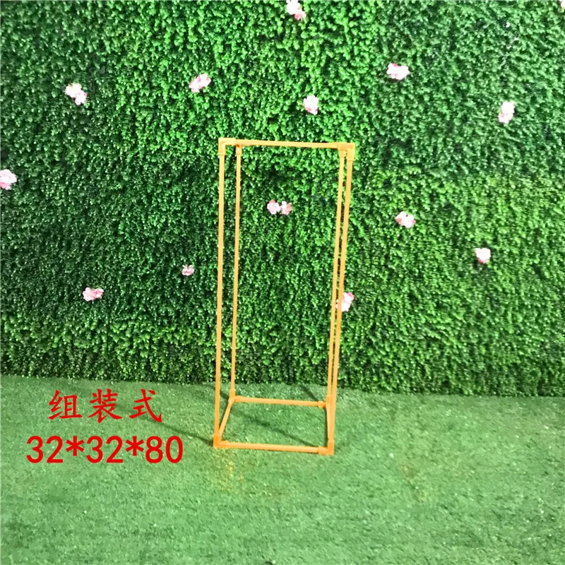 100cm 1 шт. металлический каркас для свадьбы, дорожный свинцовый стенд, Цветочная полка, стойки, геометрические декоративные реквизиты, Вечерние Декорации для сцены - Цвет: 100cm
