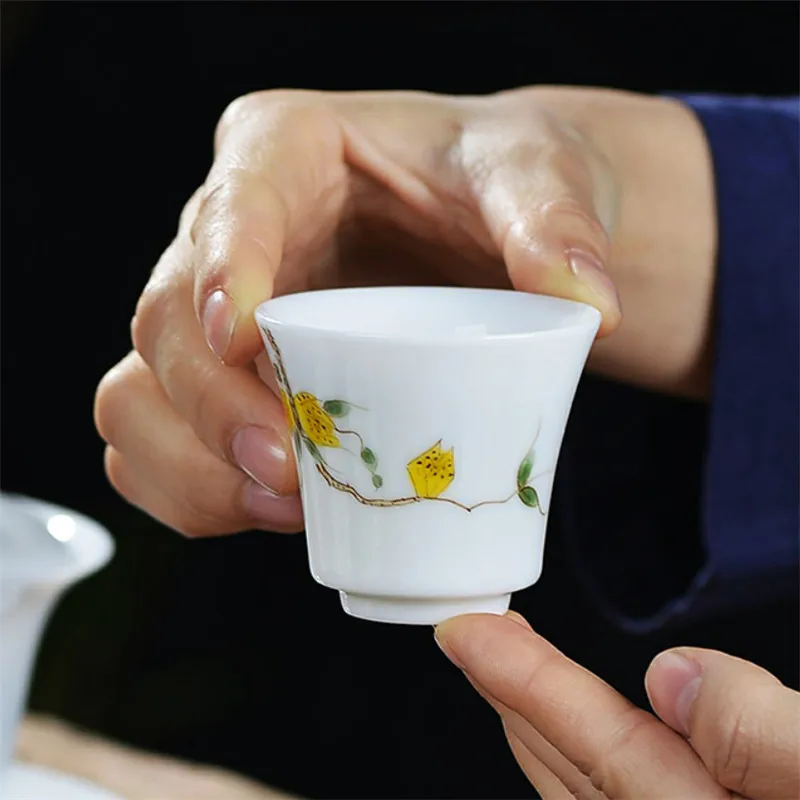 Керамическая чашка для офиса Jingdezhen из фарфора ручная роспись Пастельная