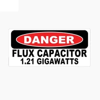 small town 15 7cm7cm amusing danger flux capacitor 1 21 gigawatts reflective car sticker c1 7691