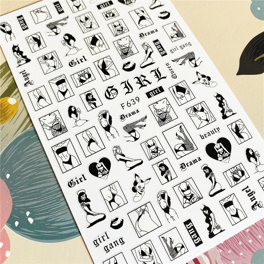 Женская мода сексуальная красота 3D наклейка для ногтей украшение | Красота и