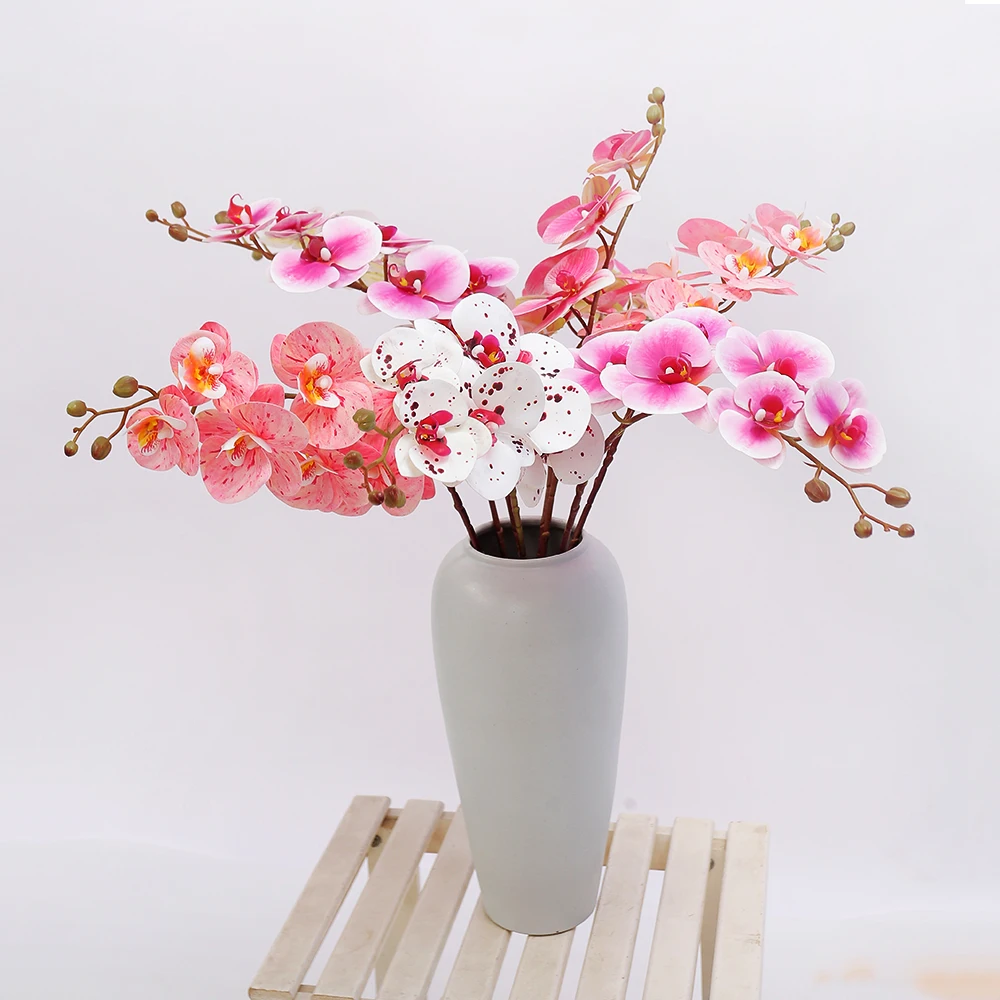 

Latex Real Touch Artificial Orchid Flower White pink Butterfly Orchids Fake Flower for Home Party DIY Wedding Decoration Flores