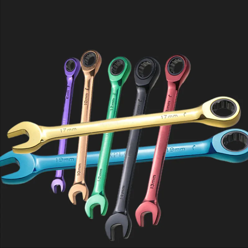 Набор комбинированных метрических ключей с храповым механизмом комплект мелких