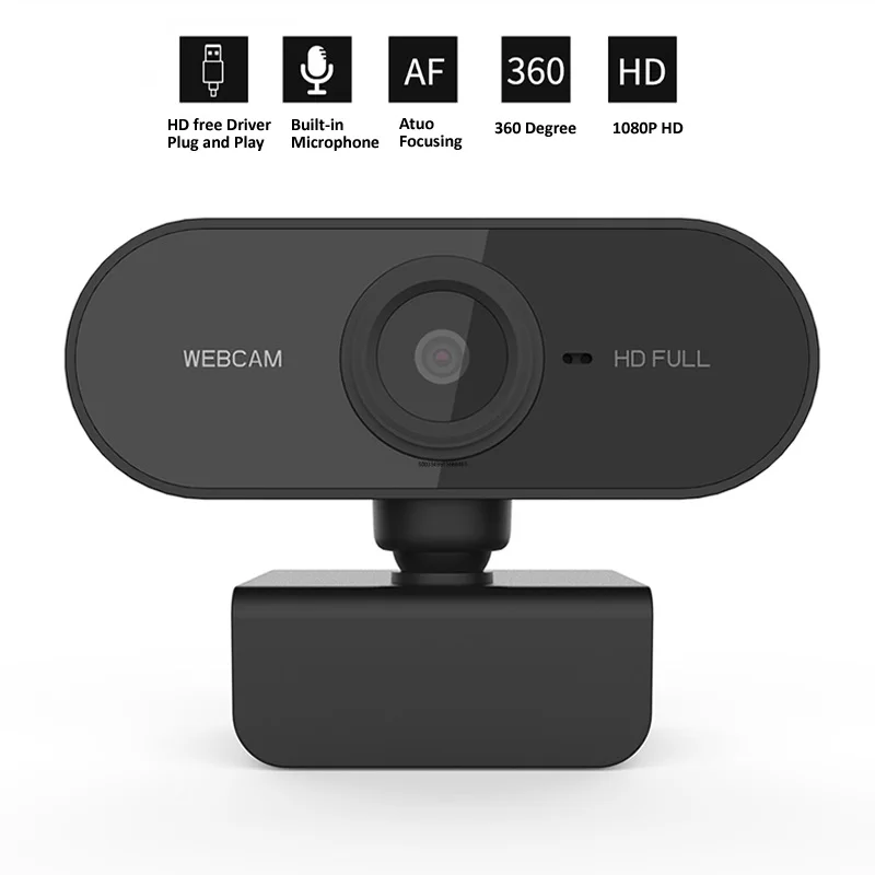 

Мини-веб-камера HD 1080P для ПК, с микрофоном