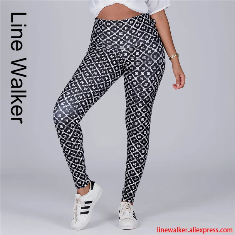 Женские леггинсы с высокой талией мини-леггинсы геометрическим рисунком для
