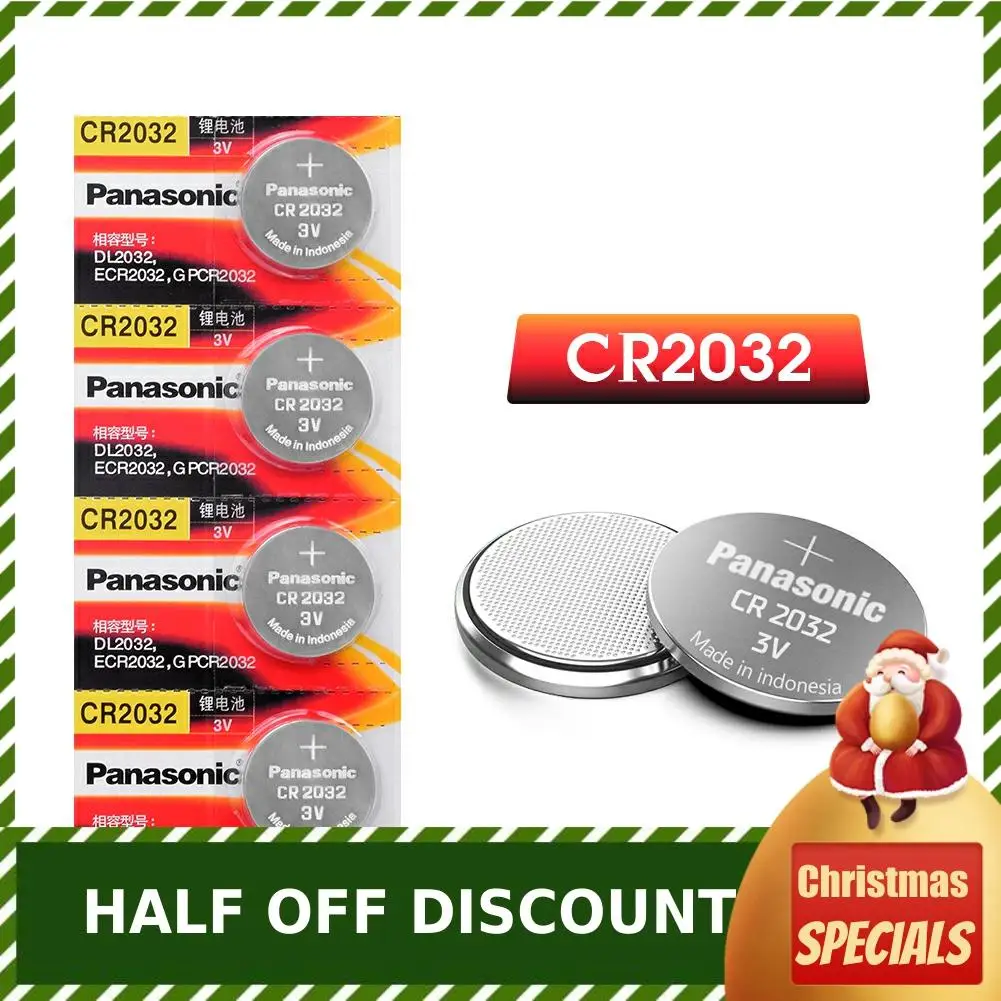 Panasonic Оригинал 4 шт./лот cr 2032 литиевая батарея кнопочные батареи 3 в монета для