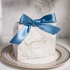 50 шт. серый Мрамор линий пакет для конфет коробки для вечерние Украшение столадля праздника вечерние принадлежностисвадебной подарок Коробки