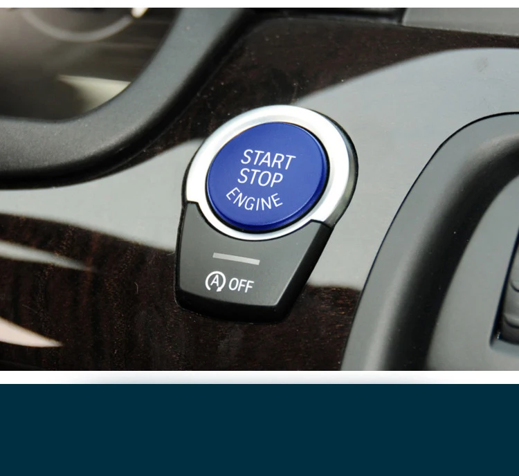 Кнопка запуска и остановки двигателя автомобиля красная синяя черная цвет стиль