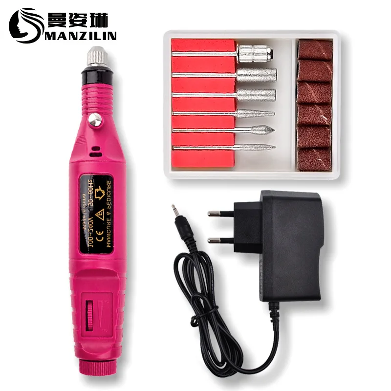 Мини-ручка электрическая машинка для полировки ногтей удаления омертвевшей кожи