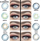 Контакты для глаз EYESHARE, 1 пара, синие серийные серые цветные линзы, цветные контактные линзы, косметический наглазник для глаз, контактные линзы