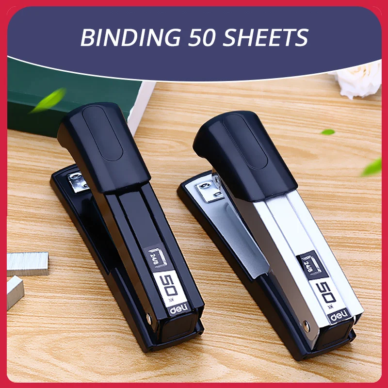 Металлический сверхпрочный степлер Простой Школьный с использованием скоб 24/6 26/6