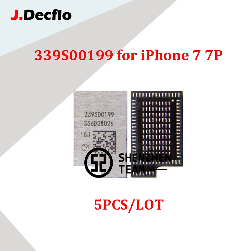 

JDecflo 5Pcs/Lot IC WiFi 339S00199 WLAN_RF WiFi Bluetooth Module High Temperature IC for iPhone 7 7P WiFi IC Module Replacement