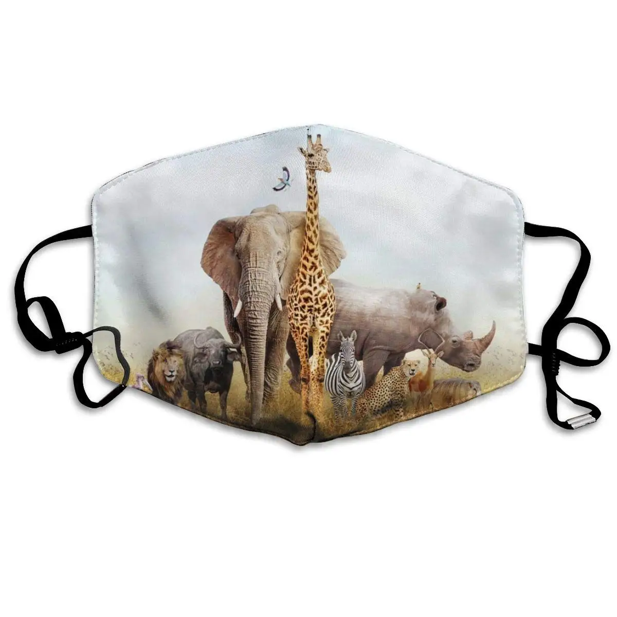 

Маска для рта с принтом льва жирафа Рино зебры-дышащая Регулируемая Ветрозащитная маска для рта, для кемпинга и бега для женщин и
