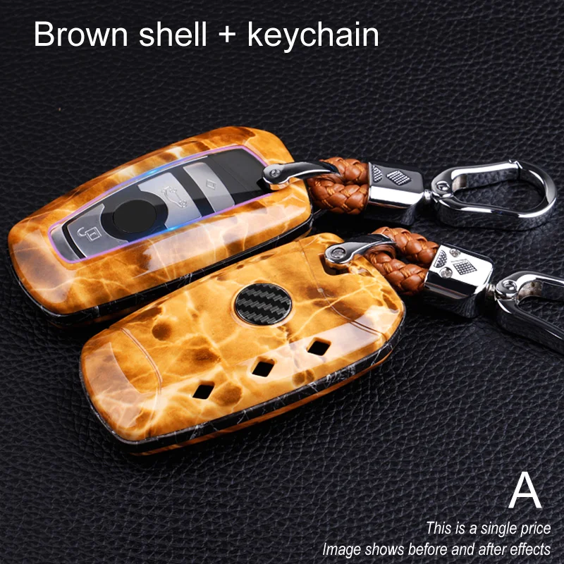 Мраморный чехол для автомобильного ключа из АБС пластика BMW 520 525 f30 F18 118i 320i 1 3 4 5 6 7