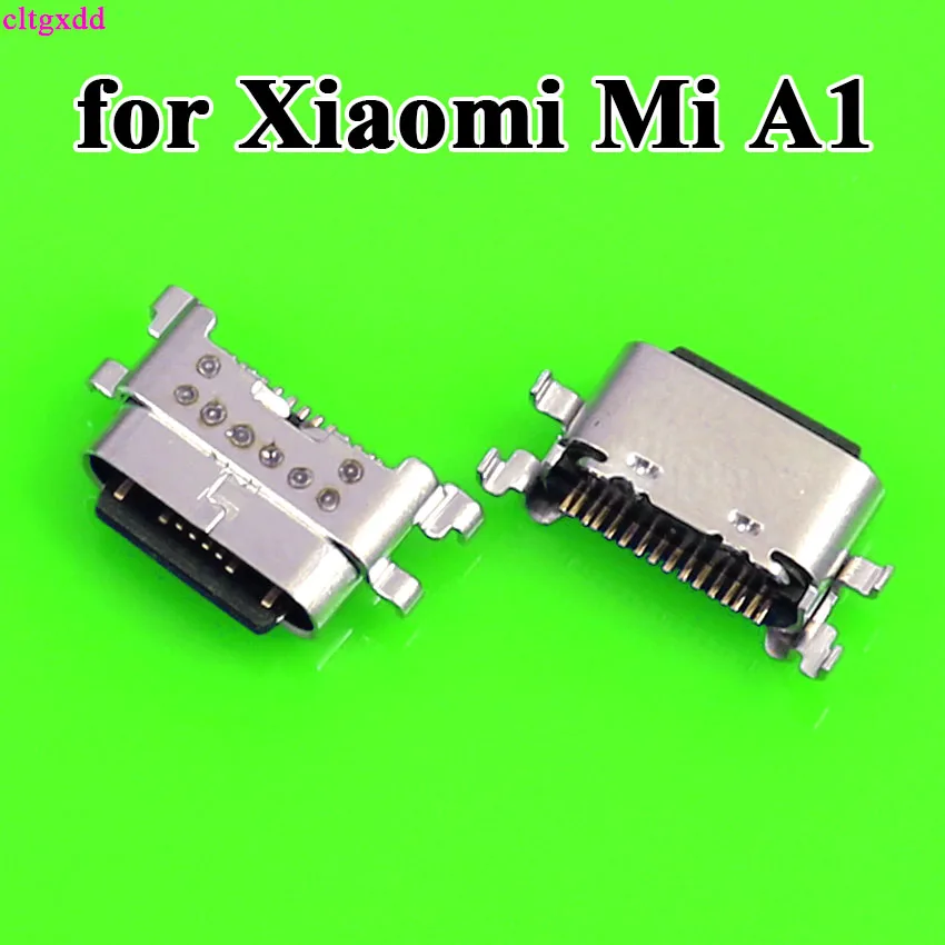 2PCS/LOT Micro USB JACK 3.1 Type-C 16pin for Xiaomi Mi A1 female connector For Mobile Phone Charging port Charging Socket
