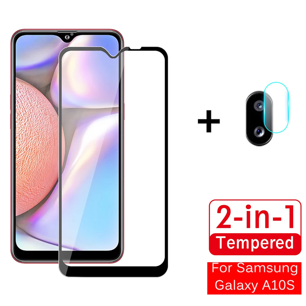 2 в 1 закаленное стекло + пленка для камеры samsung Galaxy A10 A10S Защитная экрана A 10S 10 A105 A107