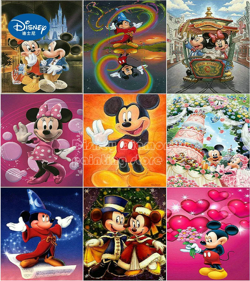 

5D алмазная живопись «сделай сам», вышивка крестиком, Дисней, мультфильм, Микки Маус, алмазная вышивка, квадратные алмазные мозаичные картин...