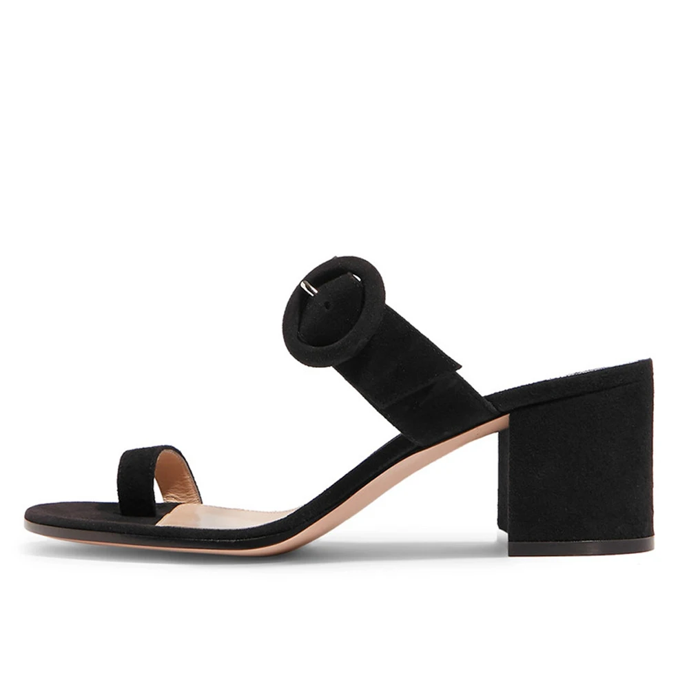 

Lovirs Women's Chunky Heel Sandals Buckle Open Toe Sandals Dress Wedding Stiletto Mules Shoes Plus Size 34-46