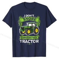 farmer snore dream tractor t shirt farm cow country gift tee funny top t shirts cute tees cotton mens normal