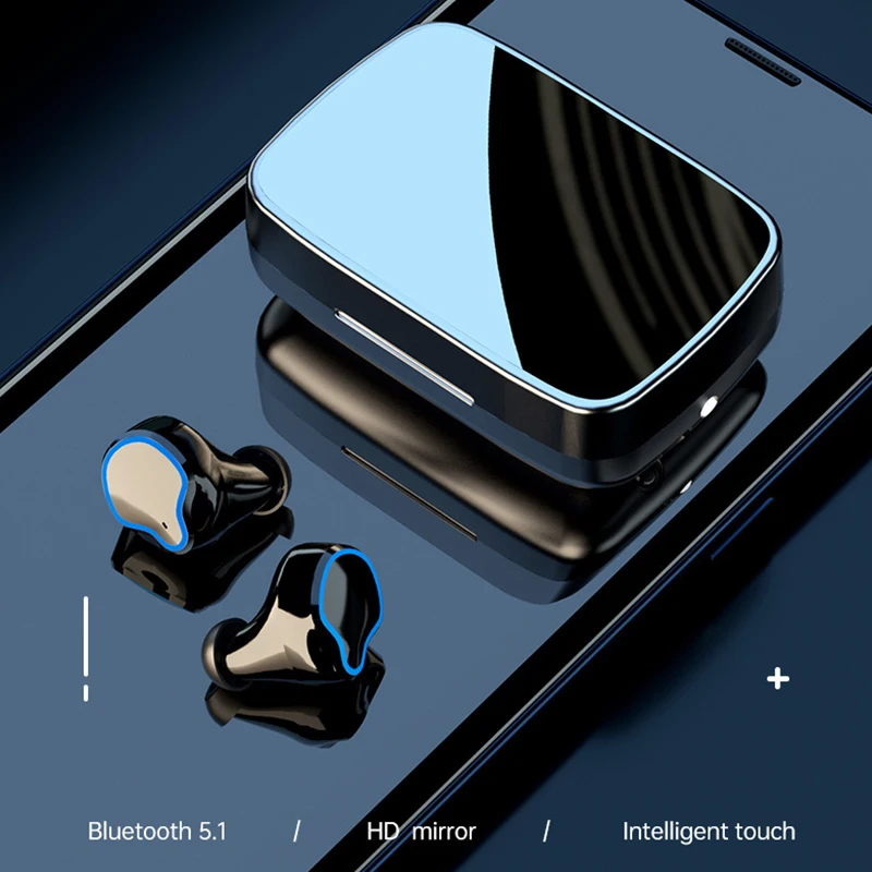 Фото Беспроводные наушники Bluetooth-совместимые с светодиодным дисплеем 5.0 спортивные Беспроводные наушники Bluetooth-совместимые с светодиодным дисплеем 5.0 спортивные