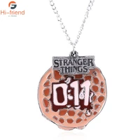 stranger things necklace movie number 11 waffle high quality metal necklace for women men pendant accessories party gift