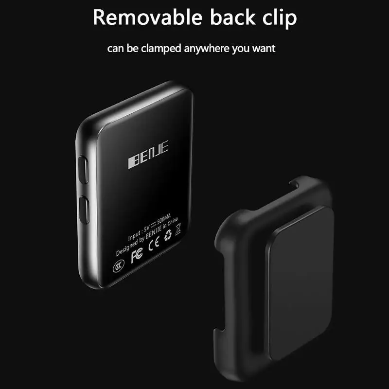 BENJIE K1 MP3 музыкальный плеер Bluetooth мини клип 1,5 дюймов сенсорный экран HiFi FM радио громкоговоритель MP3 музыкальный плеер для бега