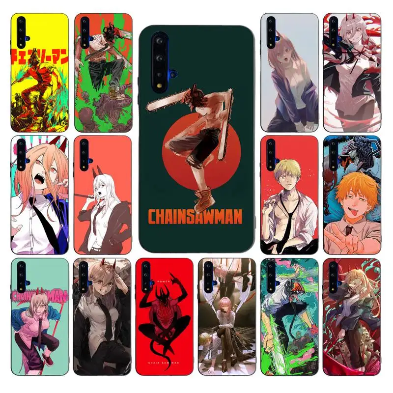 

YNDFCNB Anime Chainsaw Man Phone Case for Huawei Mate 20 10 9 40 30 lite pro X Nova 2 3i 7se