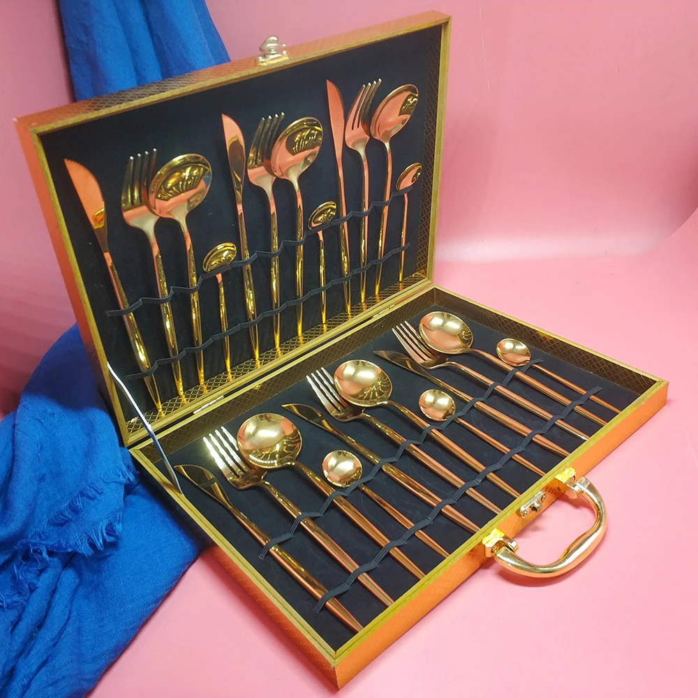 24 шт. набор столовых приборов нержавеющая сталь | Дом и сад